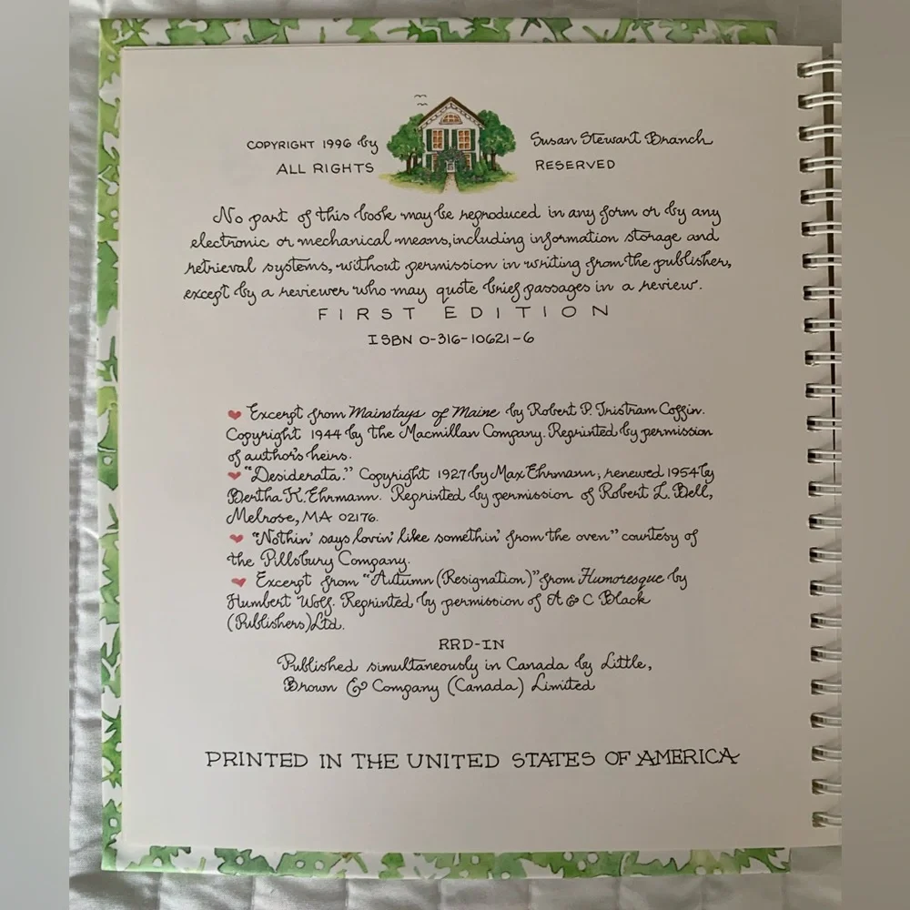 Fill In Yearly Planner Days from the Heart of the Home by Susan Branch Hardcover